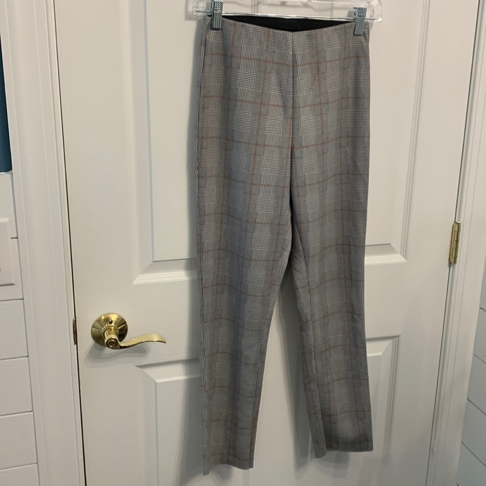 Zara Plaid Stretch‎ pants size Small